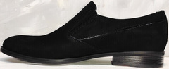 Замшевые туфли лоферы мужские Ikoc 3410-7 Black Suede.