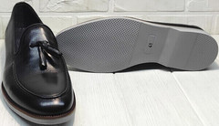 Стильные туфли мужские черные Luciano Bellini 91178-E-212 Black.