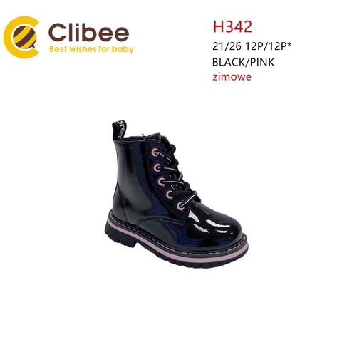 Clibee (зима) H342 Black/Pink 21-26