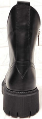 Женские кожаные осенние ботинки на каблуке 4 см Maria Sonet 329-k Black.