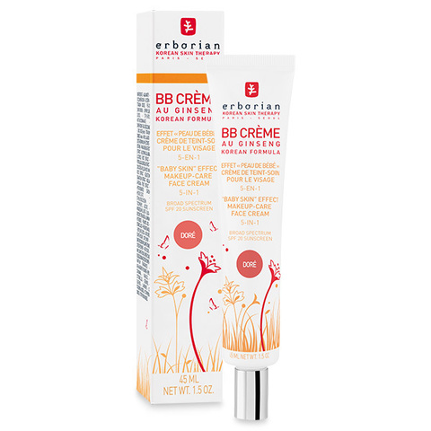 Erborian BB Крем доре с тонирующим эффектом 5 в 1 BB Cream Dore Baby Skin Effect Makeup-Care Face Cream  5 in 1