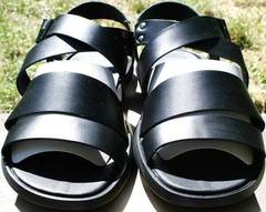 Босоножки мужские сандалии из натуральной кожи. Черные босоножки сандалии на лето Broni Black.   42 размер
