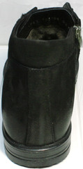 Зимние ботинки без каблука мужские Luciano Bellini 71783 Black.