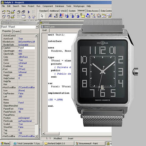 Vintage Delphi Mens Silver LCD Digital Quartz Watch~Date Needs Battery |  eBay