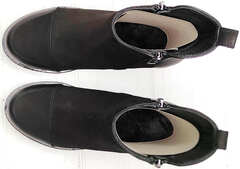 Женские ботильоны демисезонные ботинки нубук Cut Shoes 470-42410-27 Black.
