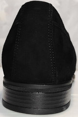 Модные мужские туфли лоферы замшевые Ikoc 3410-7 Black Suede.
