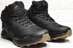 Тёплые мужские кроссовки черные Reebok Airstacle Terrain H2o Drain Black.