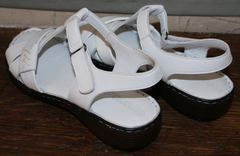 Модные босоножки без каблука Evromoda 15 White.