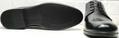 Мужские черные туфли на шнуровке Ikoc 3416-1 Black Leather.