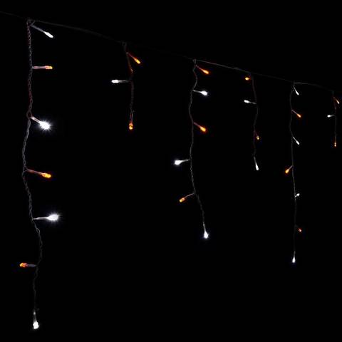 LED сталактиты гирлянда бахрома занавес на фасад прозрачный шнур провод