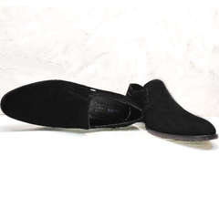 Черные мужские туфли классика Ikoc 3410-7 Black Suede.