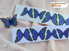 Метелики  для вирізання 4 шт сині №6