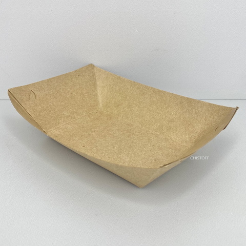Тарелка бумажная картон лодочка