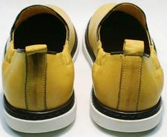 Кэжукал мужские туфли летние легкие King West 053-1022 Yellow-White.