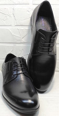 Свадебные мужские туфли из кожи Ikoc 3416-1 Black Leather.