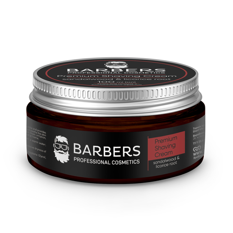 Крем для гоління з заспокійливим ефектом Barbers Sandalwood-Licorice Root 100 мл (1)