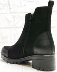 Красивые ботильоны осенние ботинки на каблуке женские Cut Shoes 470-42410-27 Black.