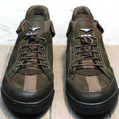 Мужские кожаные туфли кроссовки осенние Luciano Bellini 71748 Brown