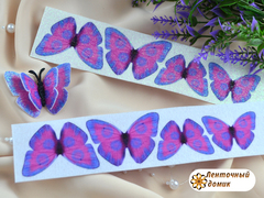 Метелики  для вирізання 4 шт блакитно-рожеві  №3