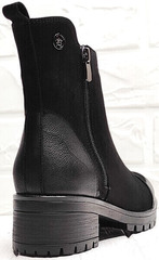 Черные ботинки на каблуке осень Cut Shoes 470-42410-27 Black.