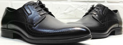Выпускные туфли классика мужские Ikoc 3416-1 Black Leather.