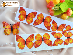 Метелики  для вирізання 4 шт помаранчеві №2