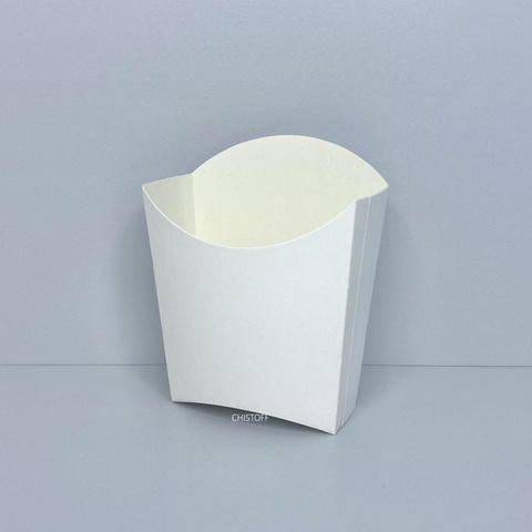 Паперова упаковка для картоплі фрі 85х98 мм маленька (25 шт.) біла