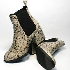 Кожаные ботинки женские осень весна Kluchini 13065 k465 Snake.