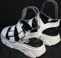 Летние сандали на большой подошве женские Evromoda 3078-107 Sport White