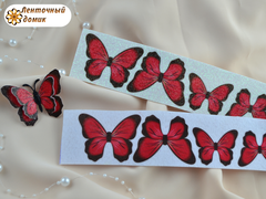 Метелики  для вирізання 4 шт червоні №18