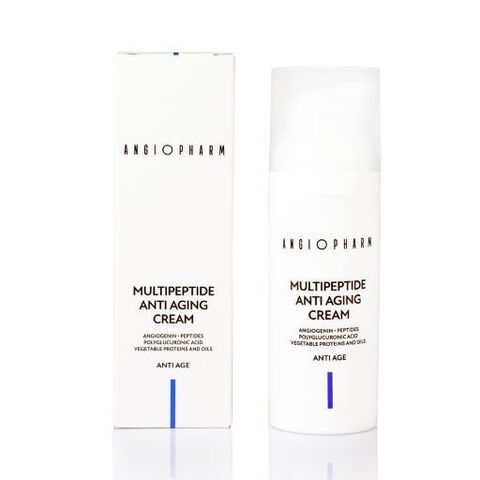 ANGIOPHARM МУЛЬТИПЕПТИДНЫЙ ОМОЛАЖИВАЮЩИЙ КРЕМ, 50 мл. | MULTIPEPTIDE ANTI-AGING CREAM