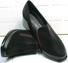 Красивые туфли женские закрытые осень весна высота каблука 6 см H&G BEM 167 10B-Black.