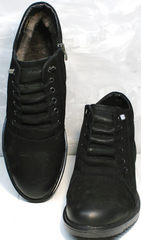 Ботинки натуральная кожа зимние мужские Luciano Bellini 71783 Black.