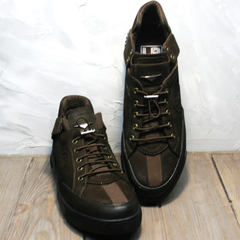 Модные осенние кроссовки мужские Luciano Bellini 71748 Brown