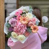 Photo of Delicate bouquet with hydrangea «Sweet Lady»