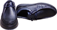Красивые мокасины туфли мужские натуральная кожа Arsello 22-01 Black Leather.