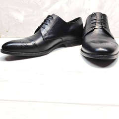 Классические туфли мужские кожаные Ikoc 2249-1 Black Leather.