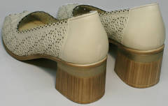 Женские открытые туфли на каблуке летние Sturdy Shoes 87-43 24 Lighte Beige.