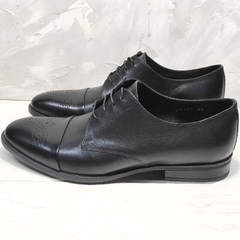 Черные туфли мужские классика Ikoc 2249-1 Black Leather.