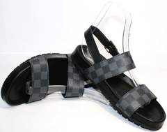 Летние мужские сандали Louis Vuitton 1008 01Blak.