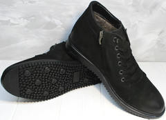 Ботинки из натуральной кожи зимние мужские Luciano Bellini 71783 Black.