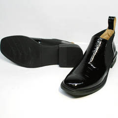 Весенние ботинки ботильоны кожа Ari Andano 721-2 Black Snake.