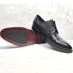Мужские классические туфли броги Ikoc 2249-1 Black Leather.