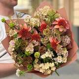 Photo of Interesting summer bouquet in warm colors «Tiramisu for Olya»