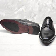Классические туфли мужские кожаные черные Ikoc 2249-1 Black Leather.