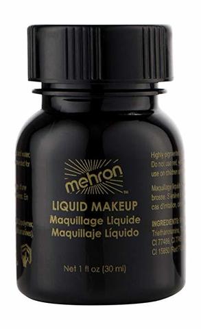 MEHRON Жидкий грим Liquid Makeup, Black (Черный), 30 мл