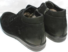 Зимние ботинки мужские кожаные с мехом Luciano Bellini 71783 Black.