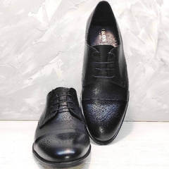 Классика туфли мужские натуральная кожа Ikoc 2249-1 Black Leather.