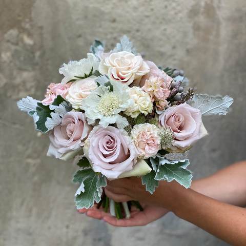 Wedding bouquet «Lace veil»