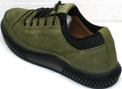Casual кроссовки туфли кожаные мужские Luciano Bellini C2801 Nb Khaki.
